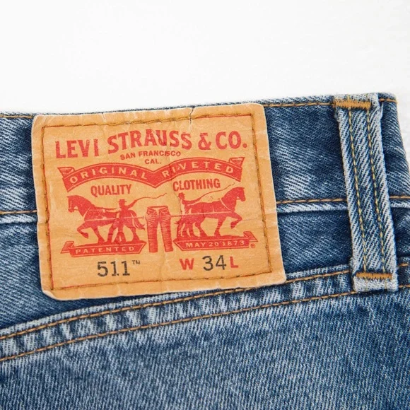 Levi's 511 Blue Jean Shorts - Picture 2 of 8
